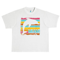 Miami Resident Vintage Dolphin Silhouette Souvenir Gift Urban Heavy T-shirt | Artistshot