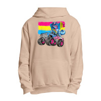 Pansexual Flag Dinosaur Monster Truck Gay Lgbt Pride T Shirt Urban Pullover Hoodie | Artistshot