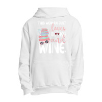 Womens This Woman Just Loves Books And Wine T Shirt Urban Pullover Hoodie | Artistshot