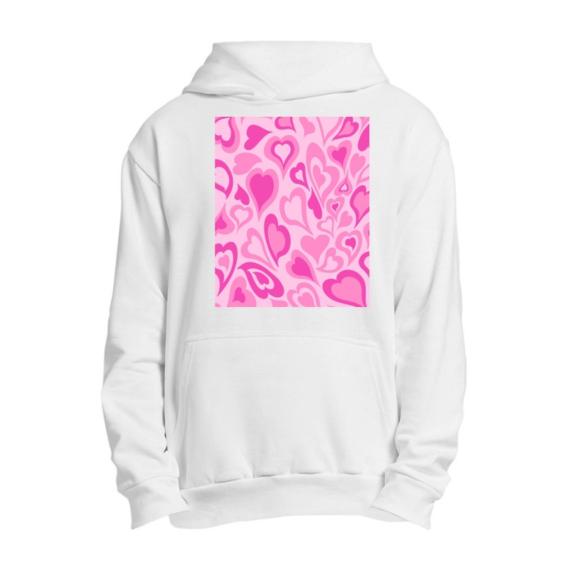 Preppy Aesthetic Hearts Pink Preppy Aesthetic Graphic Urban Pullover Hoodie | Artistshot