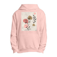 Minimal Nature Line Art  Abstract Flowers Graphic Urban Pullover Hoodie | Artistshot