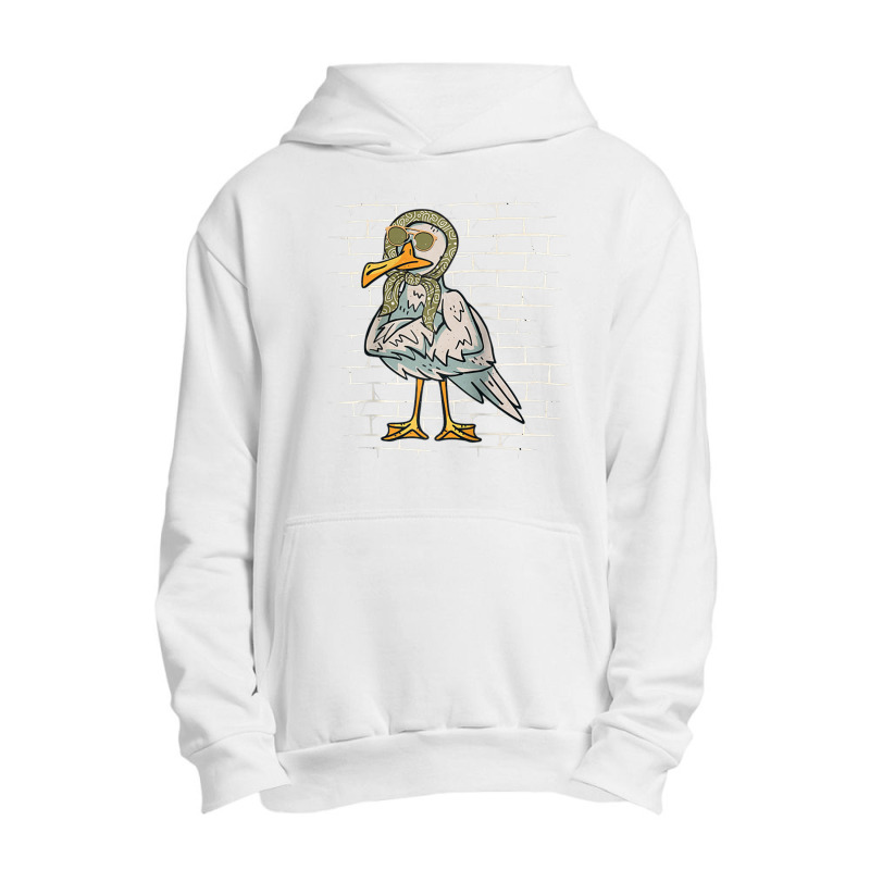 Seagull Sunglasses Scarf Wildlife   Seabird Sea Gull Raglan Baseball T Urban Pullover Hoodie by cm-arts | Artistshot