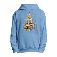 Christmas Library Tree Lights For Librarian And Book Lover Long Sleeve Urban Pullover Hoodie | Artistshot