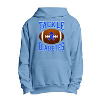 Football Tackle Diabetes Awareness Blue Ribbon Urban Pullover Hoodie | Artistshot