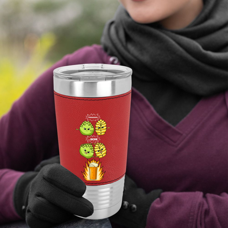 Beer Fusion Barley Malt And Hops Funny Beer Drinking Leatherette Tumbler | Artistshot