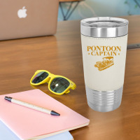 Pontoon Boat Captain Lake Lover Pontoon Captain Leatherette Tumbler | Artistshot