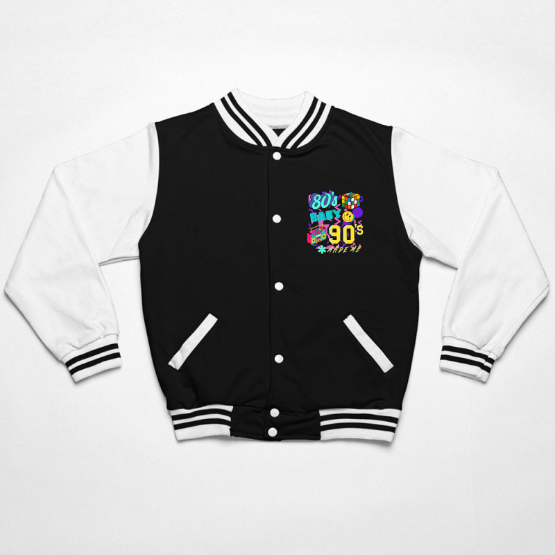 Retro 80's Baby 90's Made Me Vintage Bomber Jacket by cm-arts | Artistshot