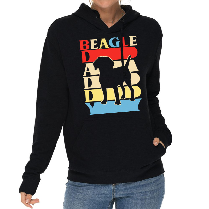 Beagle Daddy Fathers Day T  Shirt Beagle Daddy Funny Daddy Papa Gifts Lightweight Hoodie | Artistshot