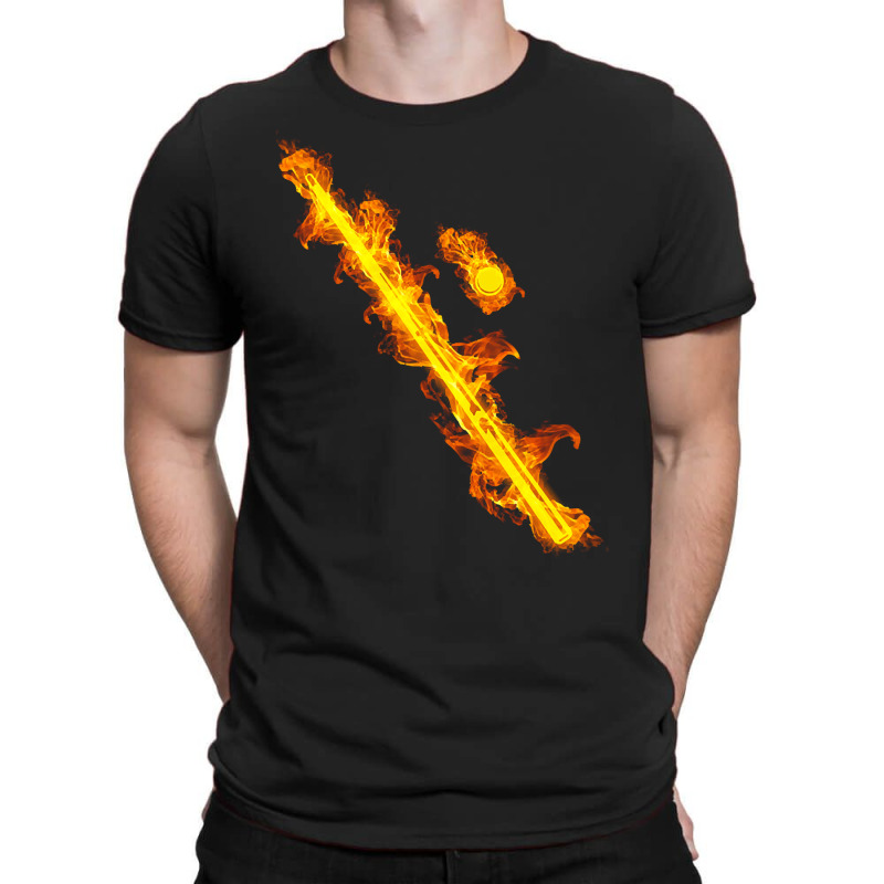 Billiards T  Shirt Fire Billiards Cue Stick And Billiard Ball T  Shirt T-shirt | Artistshot