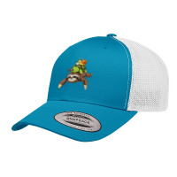 Turtle Lover Turtles Sloth Turtle Snail Funny Sloth Running Ocean Retro Trucker Cap | Artistshot