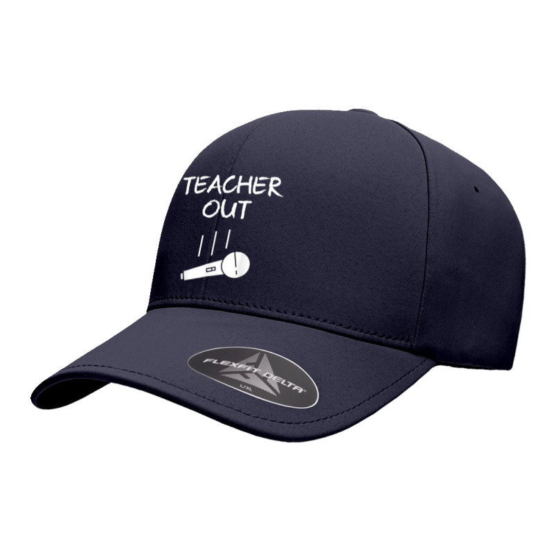 Retired Teacher Out Mic Drop Retirement End Of School Year T Shirt Seamless Cap | Artistshot