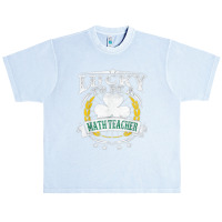 Gift One Lucky Math Teacher Messy Bun Bleached St Patrick S Day Urban Heavy T-shirt | Artistshot