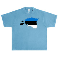 Flag Map Of Estonia Urban Heavy T-shirt | Artistshot