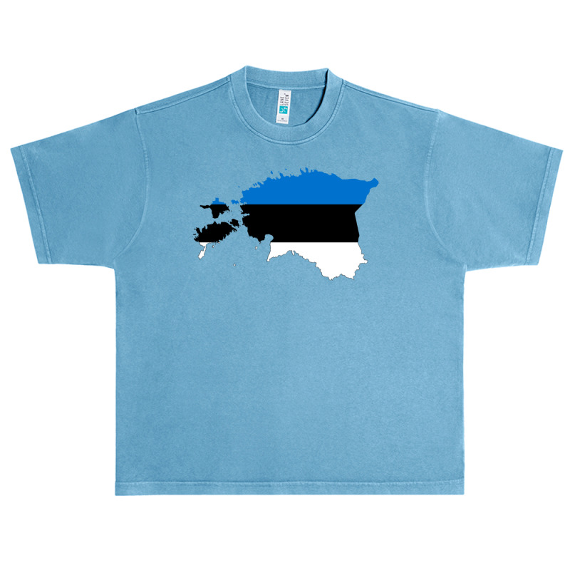 Flag Map Of Estonia Urban Heavy T-shirt | Artistshot