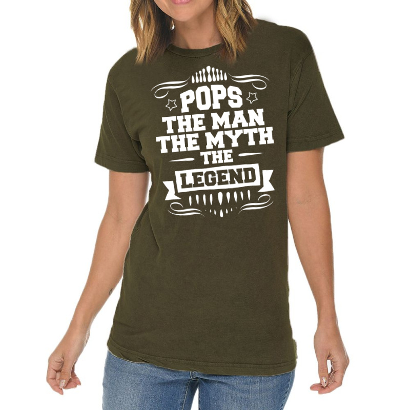 Pops The Man The Myth The Legend Vintage T-shirt | Artistshot