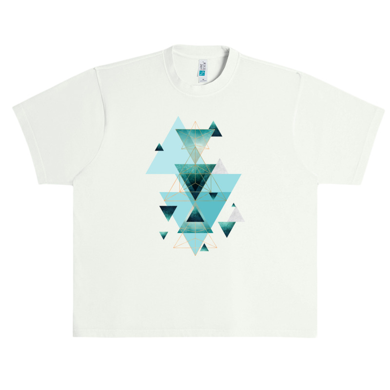 Geometric Triangle Compilation In Teal Urban Heavy T-shirt | Artistshot