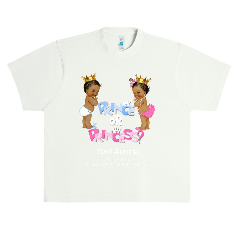 Prince Or Princess Auntie Ethnic Gender Reveal Urban Heavy T-shirt by bummercaught | Artistshot