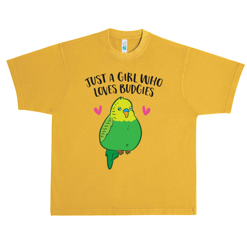 Just A Girl Who Loves Budgies Cute Budgie Bird Urban Heavy T-shirt | Artistshot