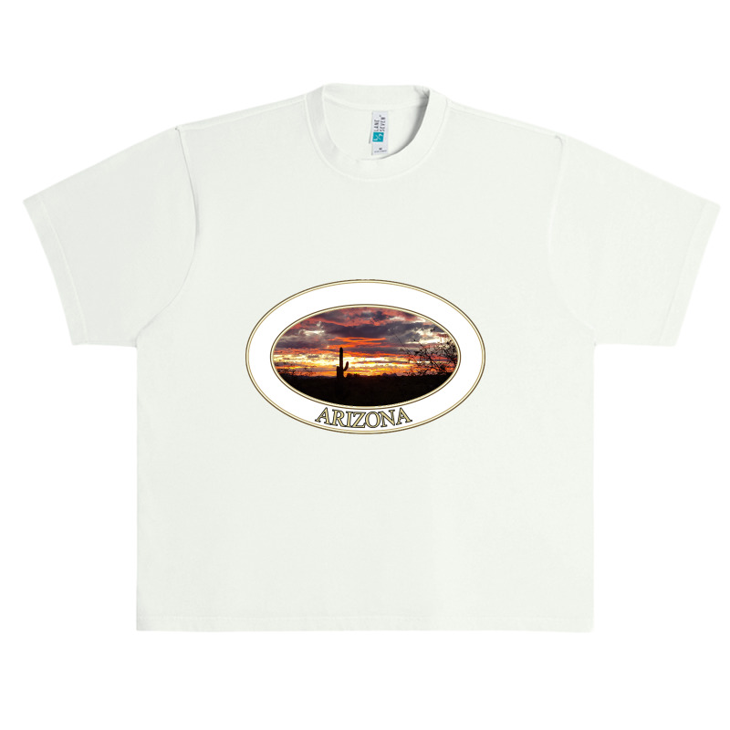 Arizona Sunset With Saguaro Cactus Urban Heavy T-shirt by declangreenwood | Artistshot