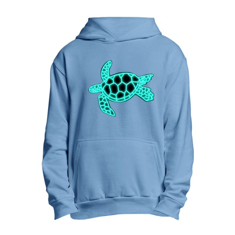 Neon Sea Turtle Urban Pullover Hoodie | Artistshot