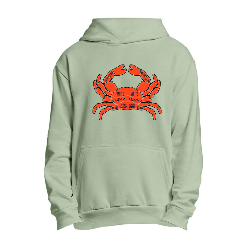 Crab Butcher Diagram Crustaceancore Crab Meat Humor Funny D Pun Great  Urban Pullover Hoodie | Artistshot