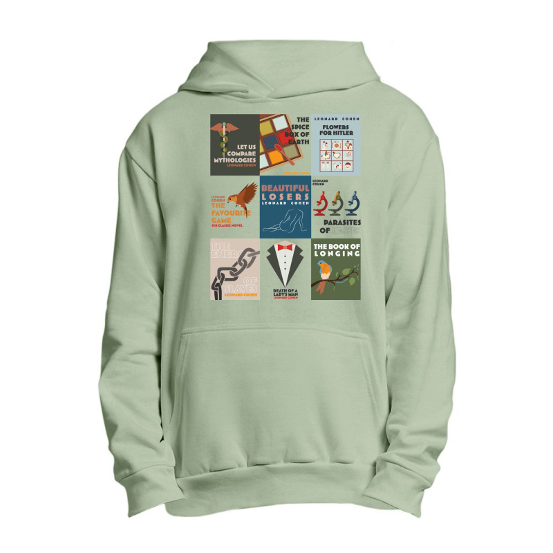 Books Of Leonard Cohen Minimalist Poetry Art Urban Pullover Hoodie | Artistshot