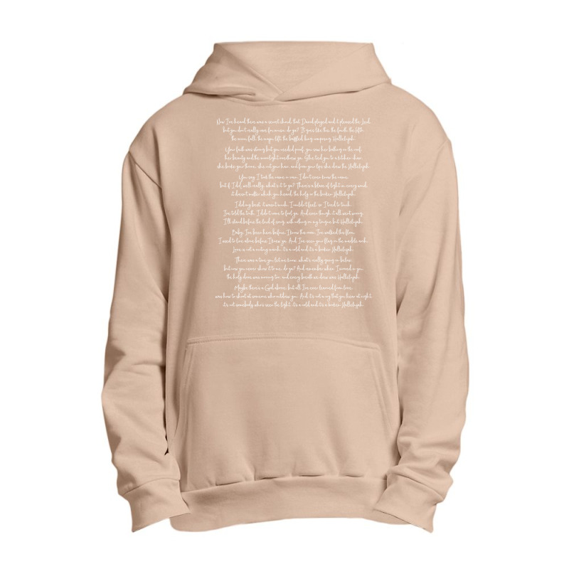 Hallelujah Leonard Cohen (lyrics) Urban Pullover Hoodie | Artistshot