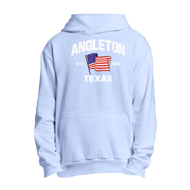 Angleton Texas Tx Usa Stars & Stripes Vintage Style Urban Pullover Hoodie by StaceyLeeAnnHernandez | Artistshot