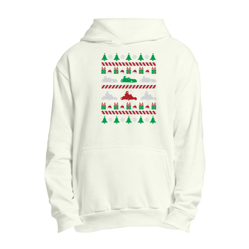 Go-kart Ugly Christmas Sweater Urban Pullover Hoodie by AndreaSaizon | Artistshot