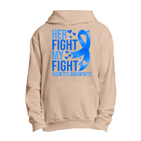 Her Fight Is My Fight Blue Ribbon Type 1 Diabetes Awareness T Shirt Urban Pullover Hoodie | Artistshot