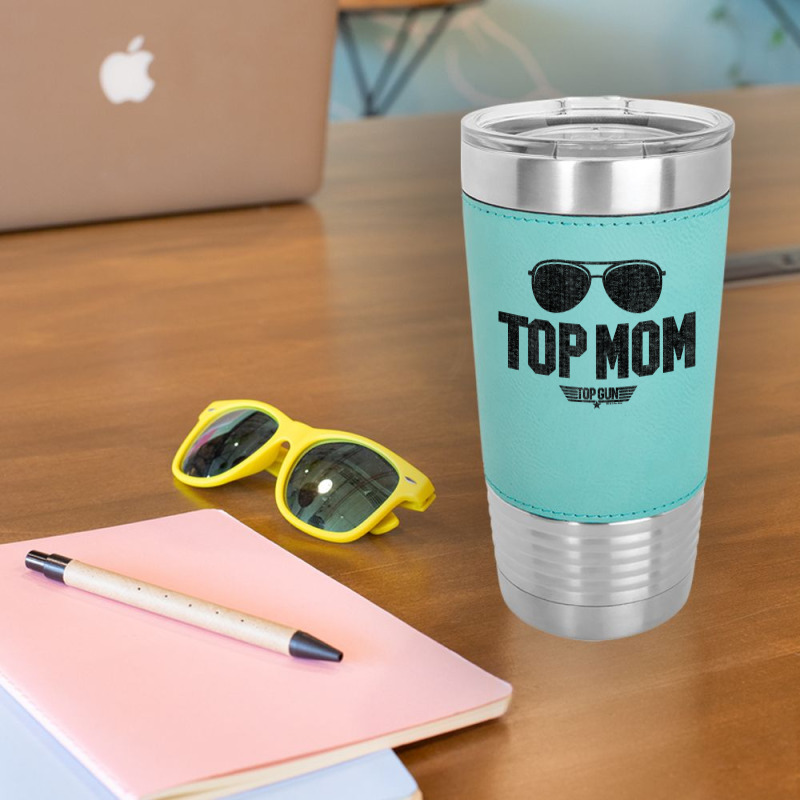 Top Gun   Top Mom T Shirt Leatherette Tumbler | Artistshot