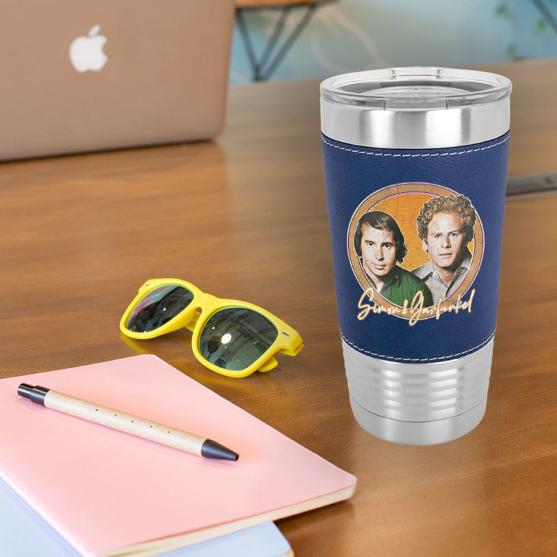 Simon Amp Garfunkel Retro Style Fan Design Leatherette Tumbler | Artistshot