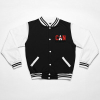 Canada Flag Hockey Player Canadian Can Ice Hockey Pullover Bomber Jacket | Artistshot