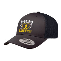 Womens Mom Of A Warrior Childhood Cancer Awareness Month T Shirt Retro Trucker Cap | Artistshot