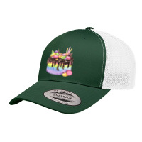 Whimsical Rainbow Birthday Cake T  Shirt Rainbow Chocolate Cake With M Retro Trucker Cap | Artistshot