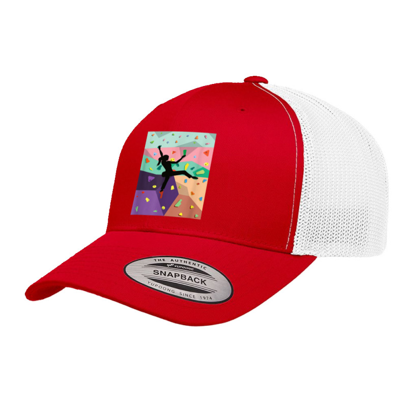 Wall Climbing Indoor Rock Climbers Action Sports Alpinism Retro Trucker Cap | Artistshot