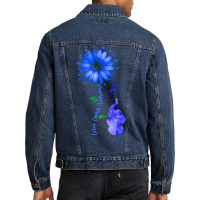 Elephants Sunflower Colon Cancer T  Shirt Elephants Sunflower Colon Ca Men Denim Jacket | Artistshot