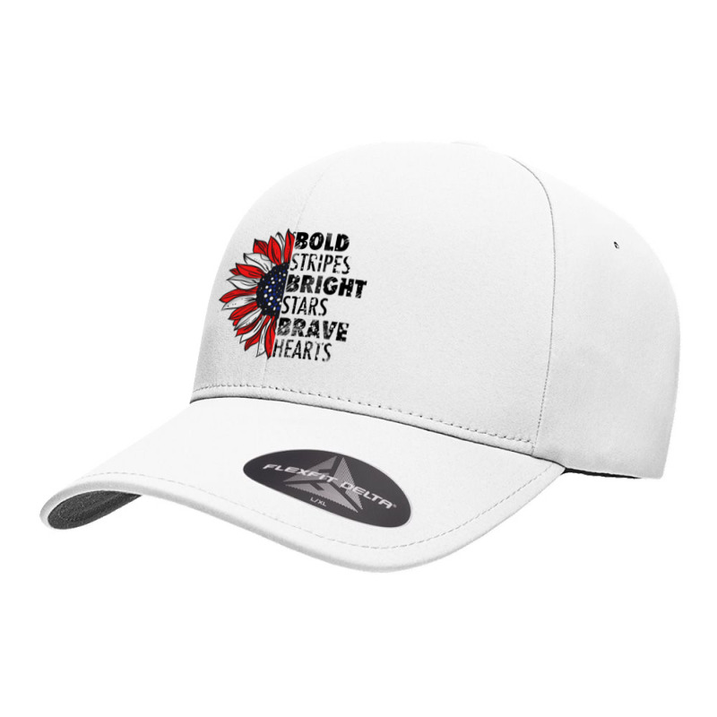 Bold Stripes Bright Stars Brave Hearts Seamless Cap | Artistshot