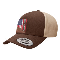 Brick Mason Bricklayer Masonry Construction Us American Flag Long Slee Yupoong Trucker Cap | Artistshot