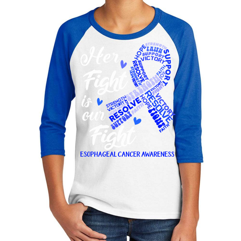 Esophageal Cancer Awareness T  Shirt Esophageal Cancer Awareness Her F Youth 3/4 Sleeve by marquardtadah763 | Artistshot