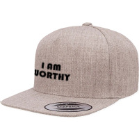 I Am Worthy 5 Panel Snapback Cap | Artistshot