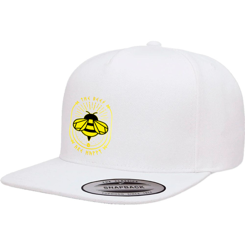 The Bees Are Happy Essential 5 Panel Snapback Cap | Artistshot