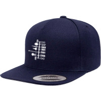 Spaceship Timeline Funny 5 Panel Snapback Cap | Artistshot