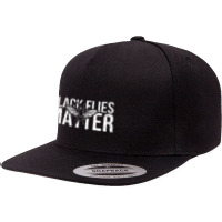 Black Flies Matter 5 Panel Snapback Cap | Artistshot