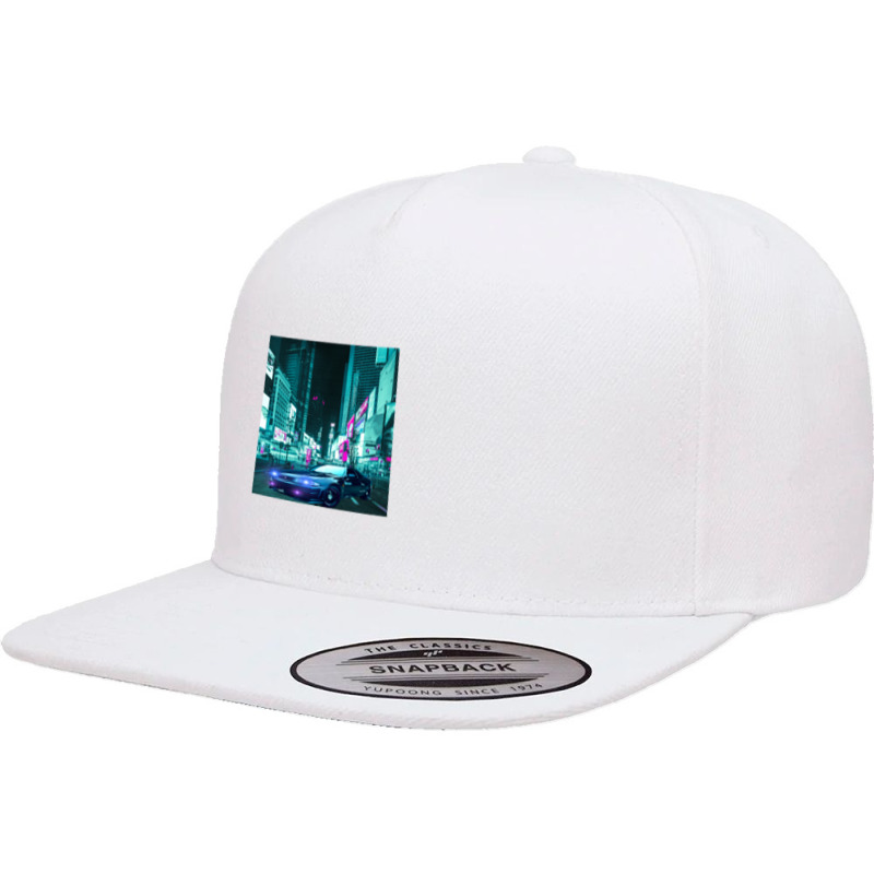 Car Retro Synthwave 5 panel snapback cap by Jeff_Nugroho | Artistshot