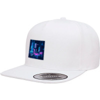 Hongkong Neon Synthwave 5 Panel Snapback Cap | Artistshot