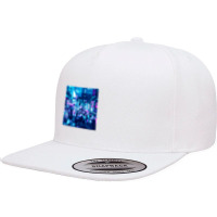 Tokyo Neon Night Synthwave 5 Panel Snapback Cap | Artistshot