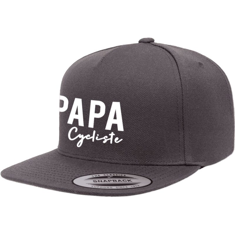 Papa Cycliste 5 Panel Snapback Cap | Artistshot