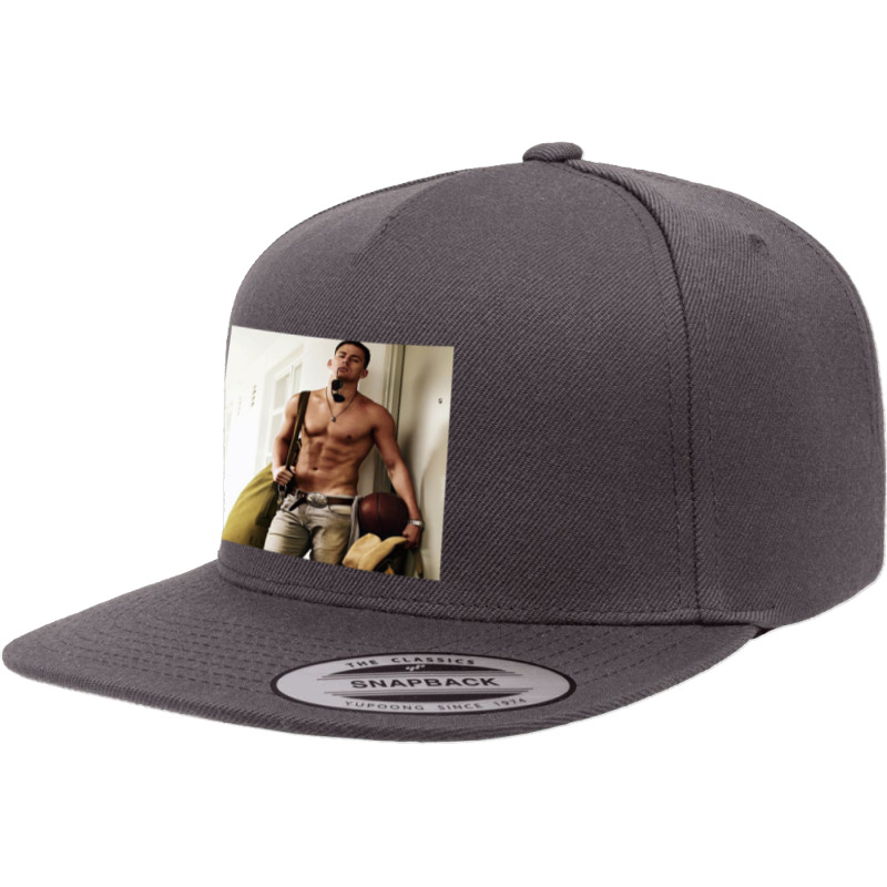 Channing Tatum Shirtless 5 Panel Snapback Cap | Artistshot