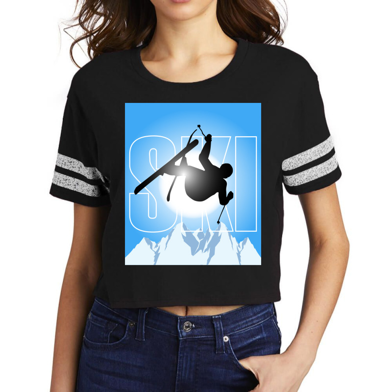 Time For Skiing Scorecard Crop Tee by Band78 | Artistshot